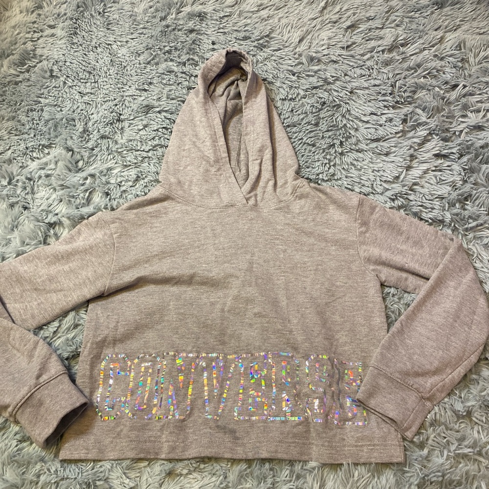 Converse crop top hoodie